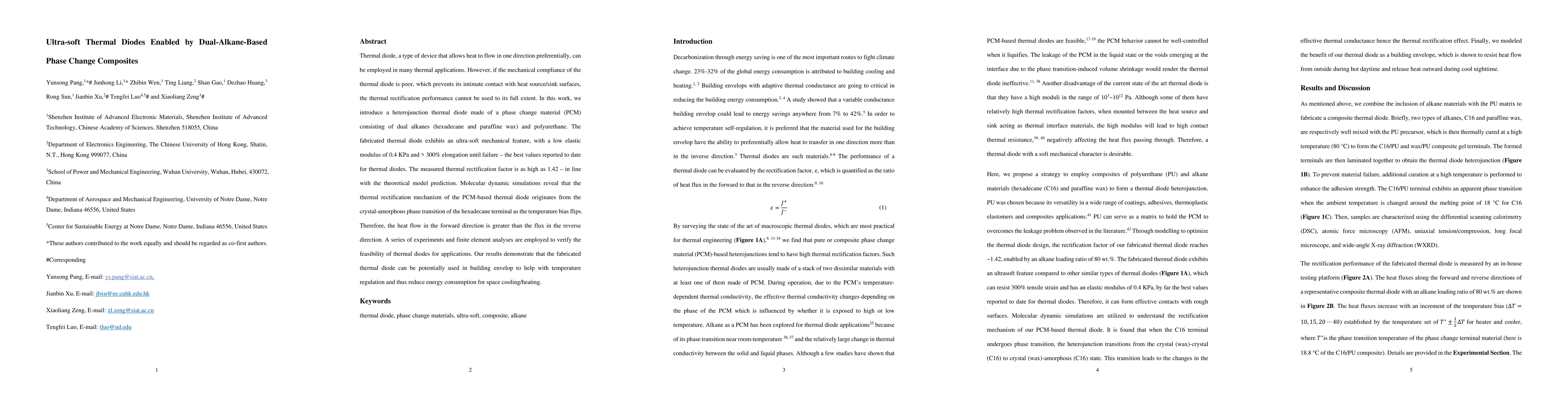 Thumbnail for Ultra-soft Thermal Diodes Enabled by Dual-Alkane-Based Phase Change
  Composites