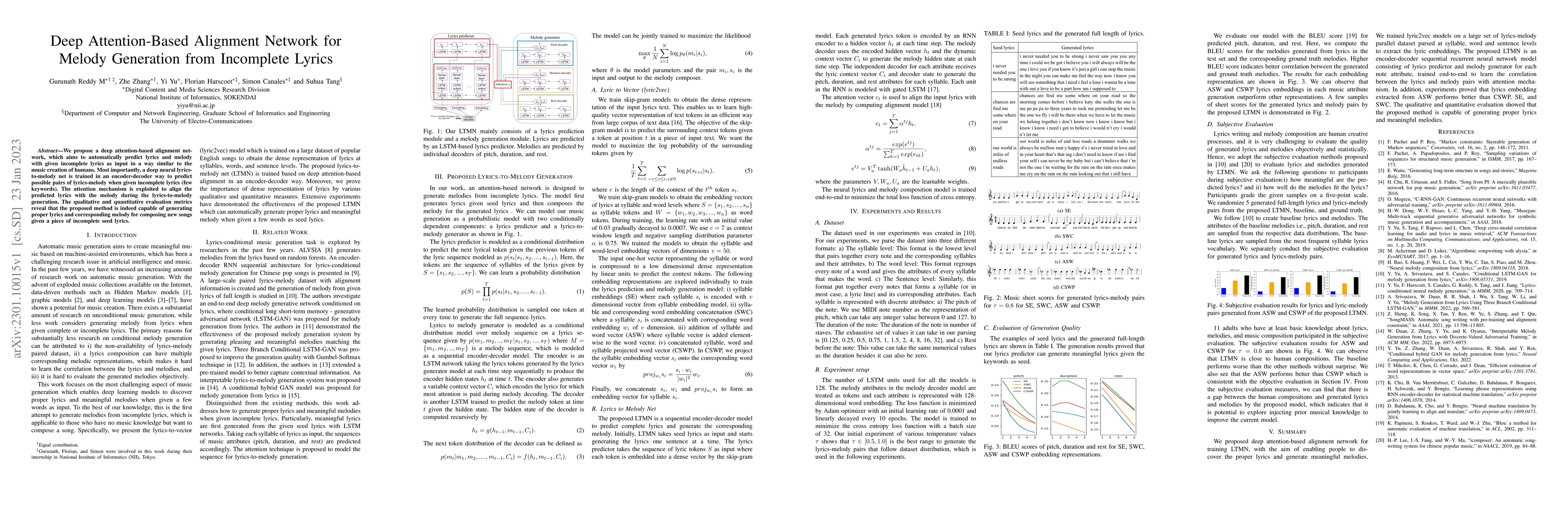 Thumbnail for Deep Attention-Based Alignment Network for Melody Generation from
  Incomplete Lyrics