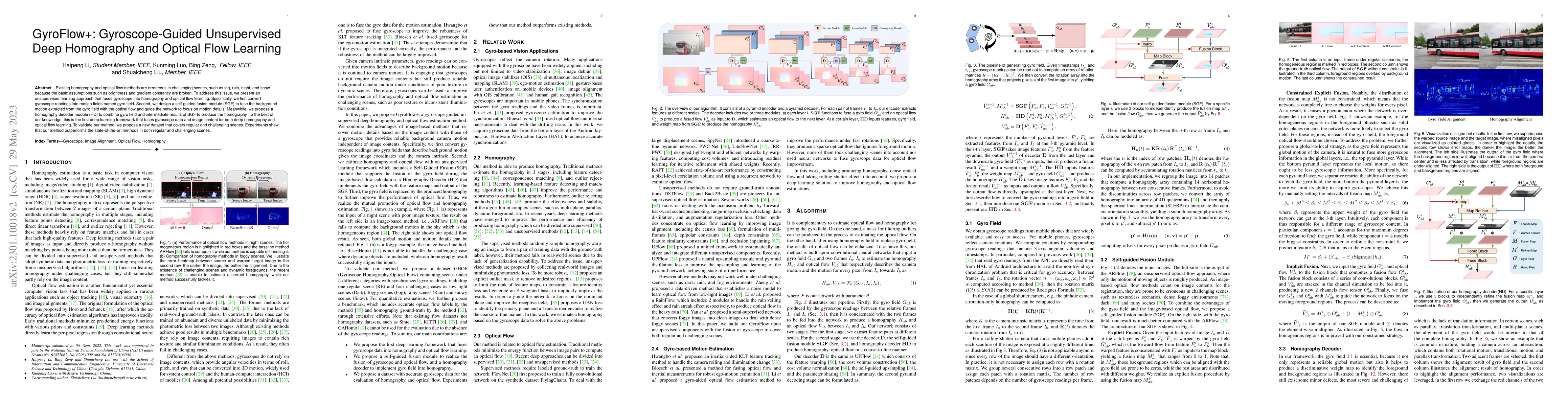 Thumbnail for GyroFlow+: Gyroscope-Guided Unsupervised Deep Homography and Optical
  Flow Learning