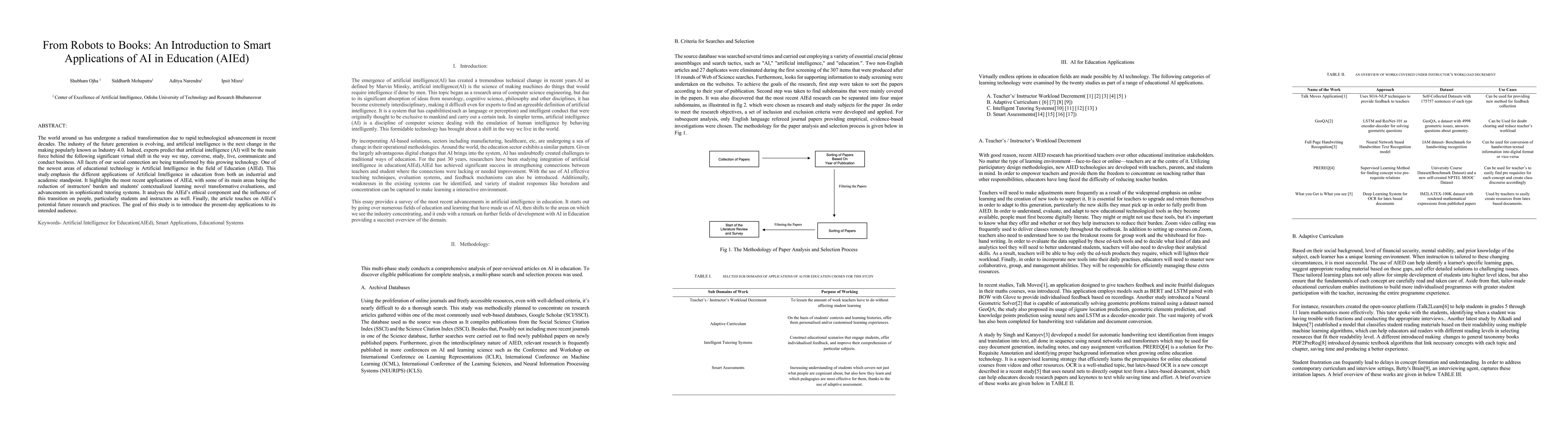 Thumbnail for From Robots to Books: An Introduction to Smart Applications of AI in
  Education (AIEd)