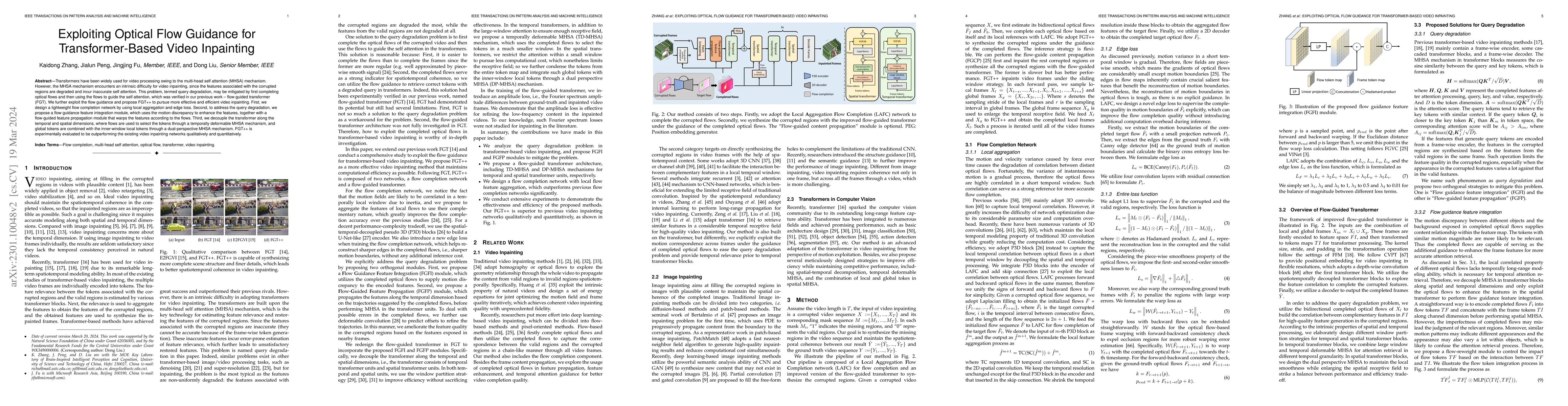 Thumbnail for Exploiting Optical Flow Guidance for Transformer-Based Video Inpainting