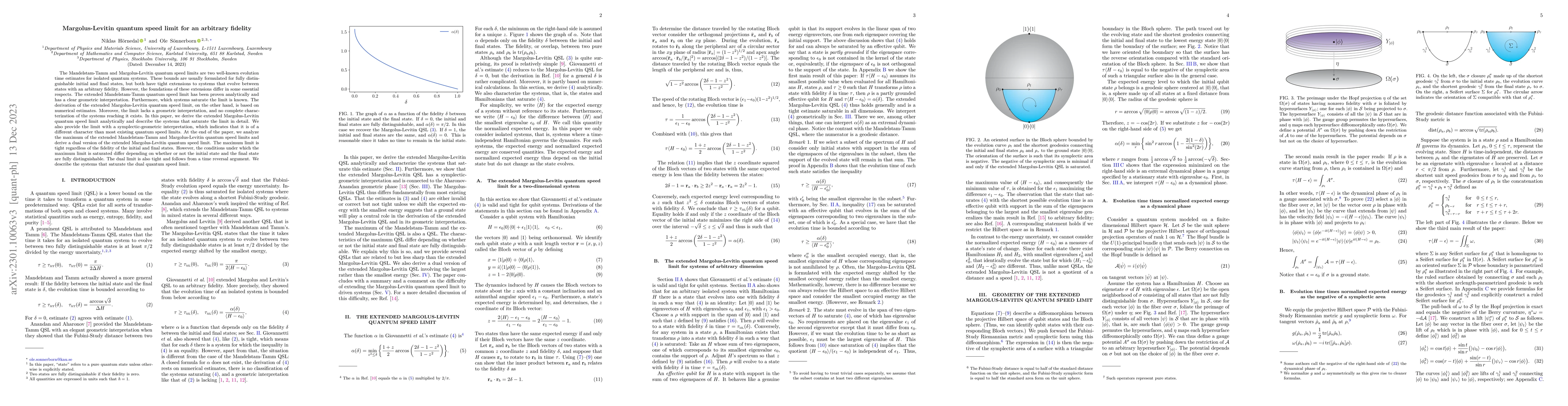 Thumbnail for Margolus-Levitin quantum speed limit for an arbitrary fidelity