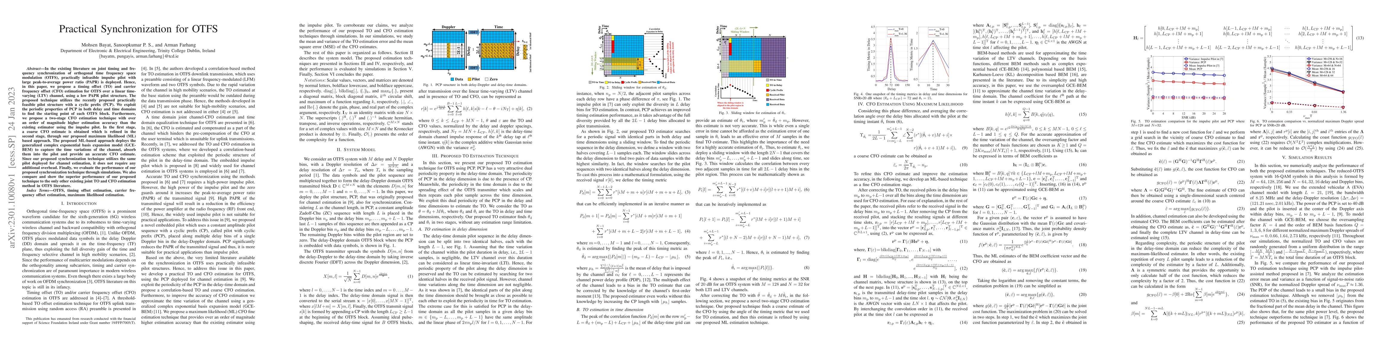 Thumbnail for Practical Synchronization for OTFS