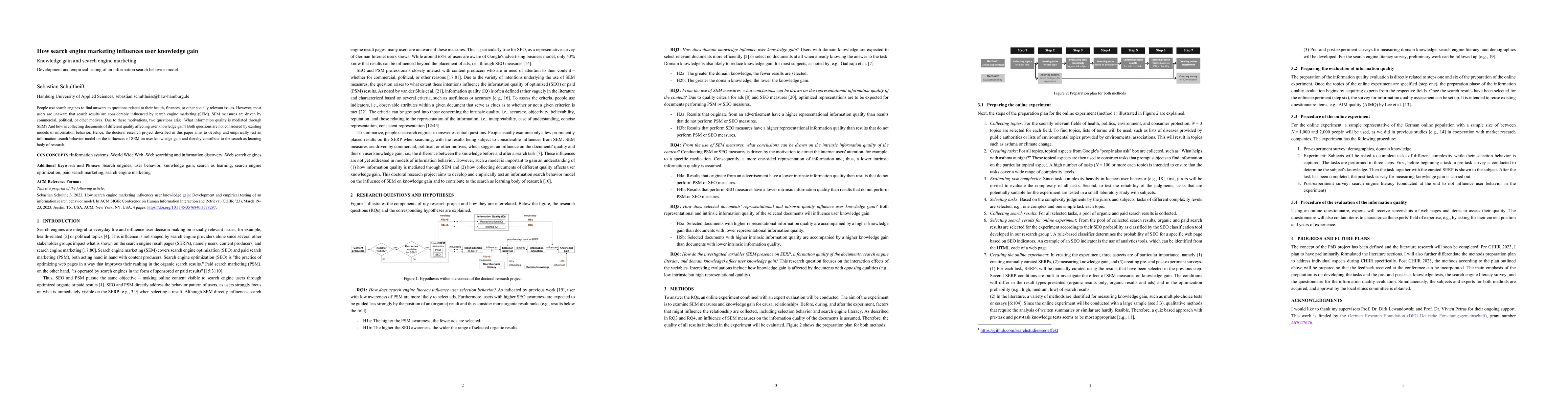 Thumbnail for How search engine marketing influences user knowledge gain: Development
  and empirical testing of an information search behavior model