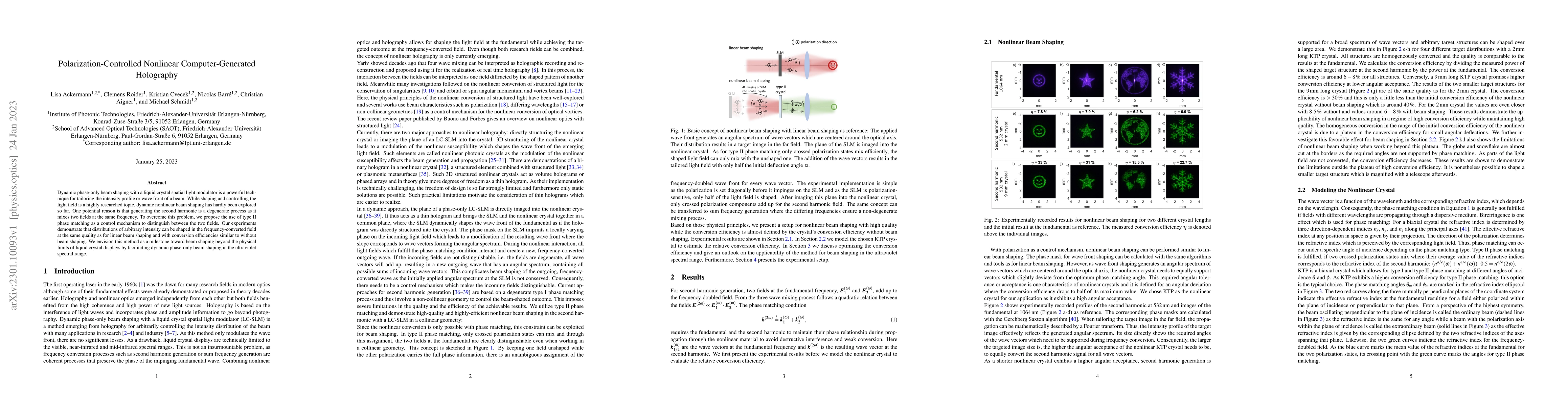 Thumbnail for Polarization-Controlled Nonlinear Computer-Generated Holography