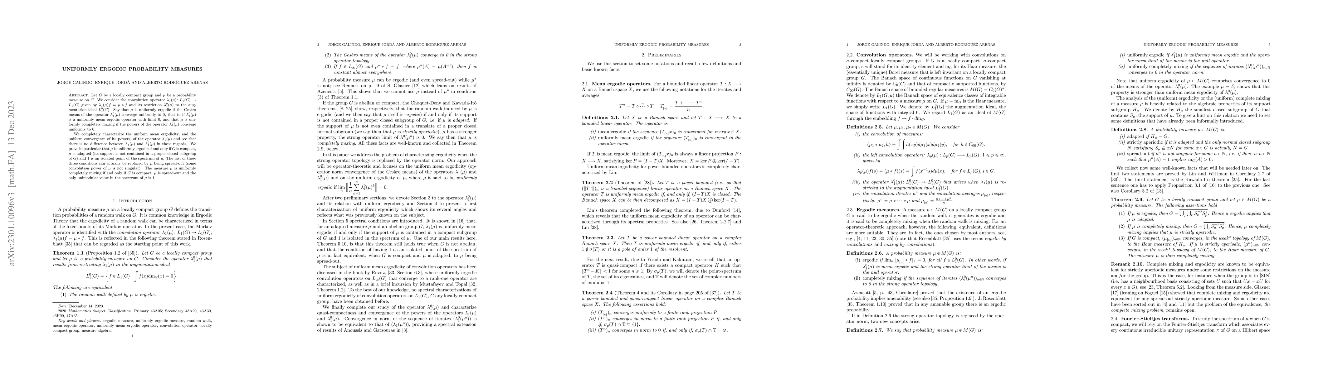 Thumbnail for Uniformly ergodic probability measures