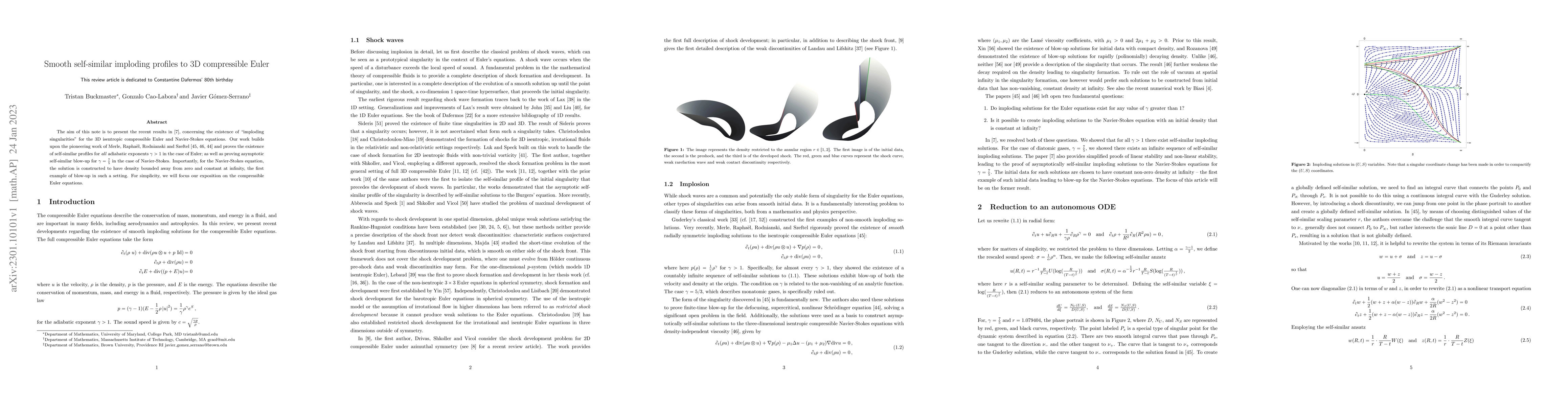 Thumbnail for Smooth self-similar imploding profiles to 3D compressible Euler
