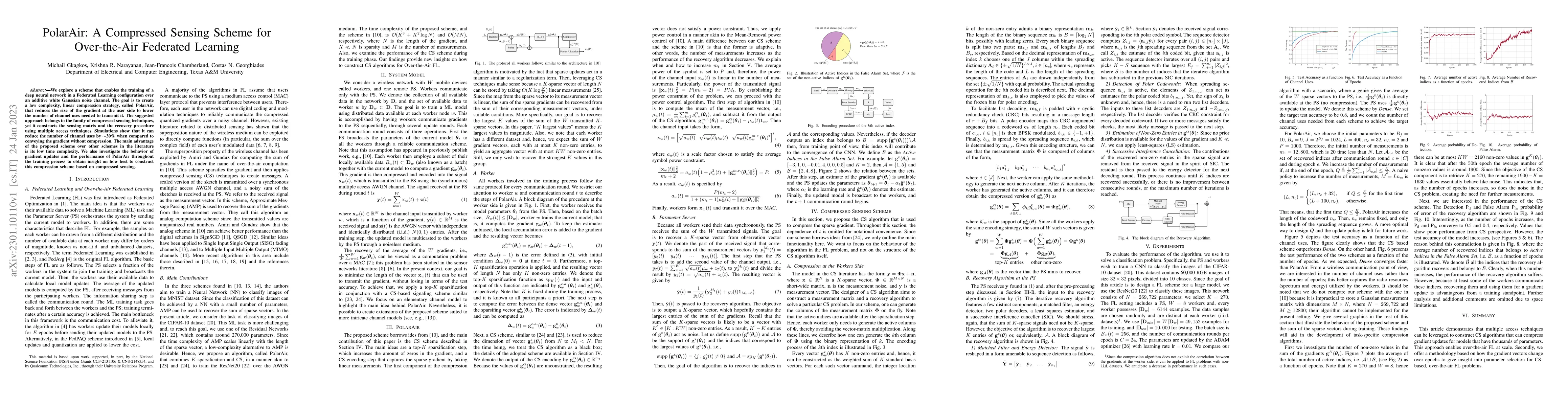 Thumbnail for PolarAir: A Compressed Sensing Scheme for Over-the-Air Federated
  Learning