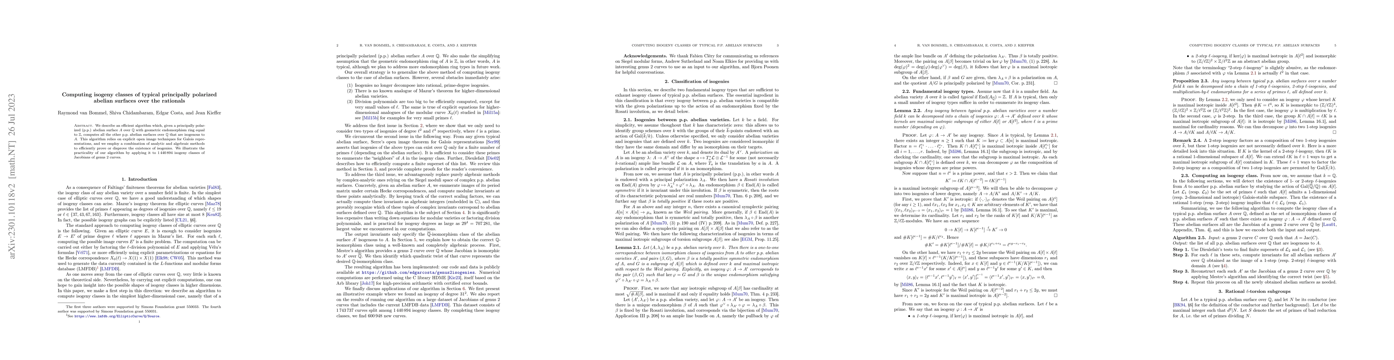 Thumbnail for Computing isogeny classes of typical principally polarized abelian
  surfaces over the rationals