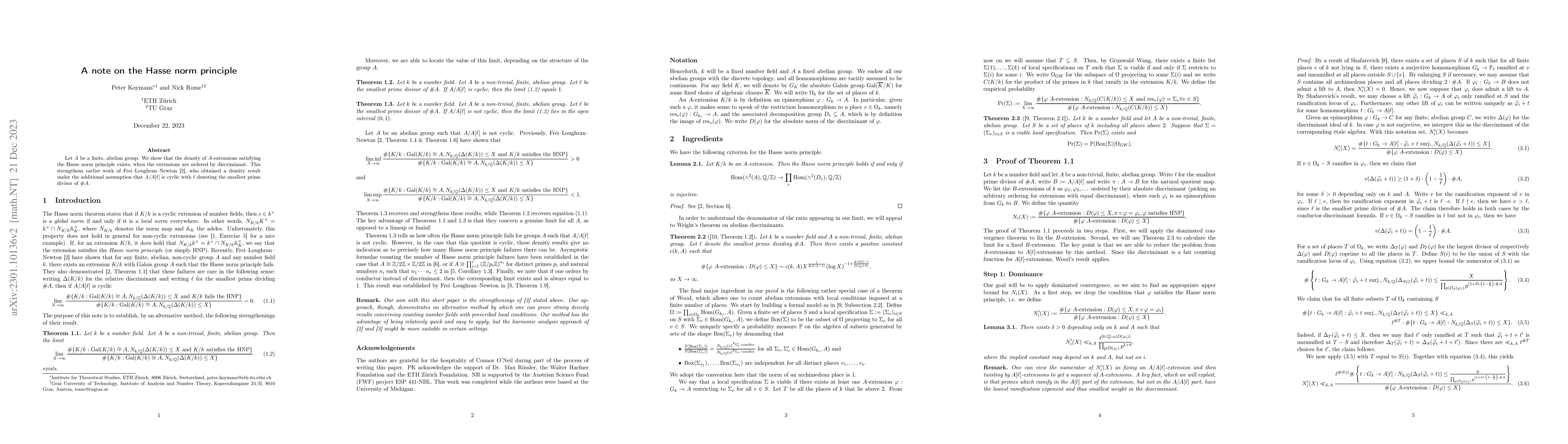 Thumbnail for A note on the Hasse norm principle