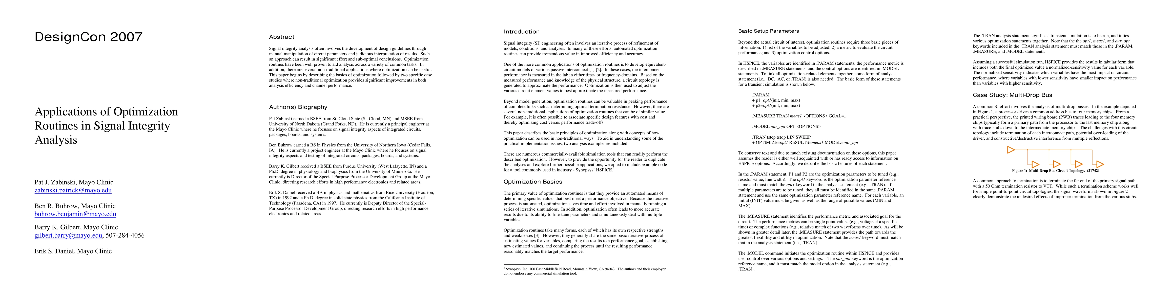 Thumbnail for Applications of Optimization Routines in Signal Integrity Analysis