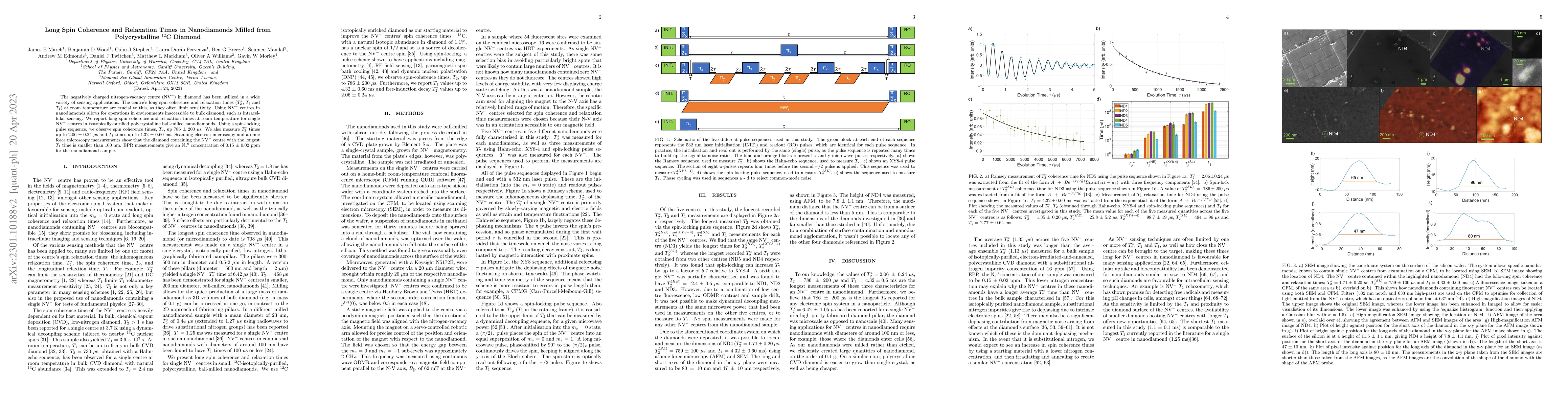 Thumbnail for Long Spin Coherence and Relaxation Times in Nanodiamonds Milled from
  Polycrystalline $^{12}$C Diamond