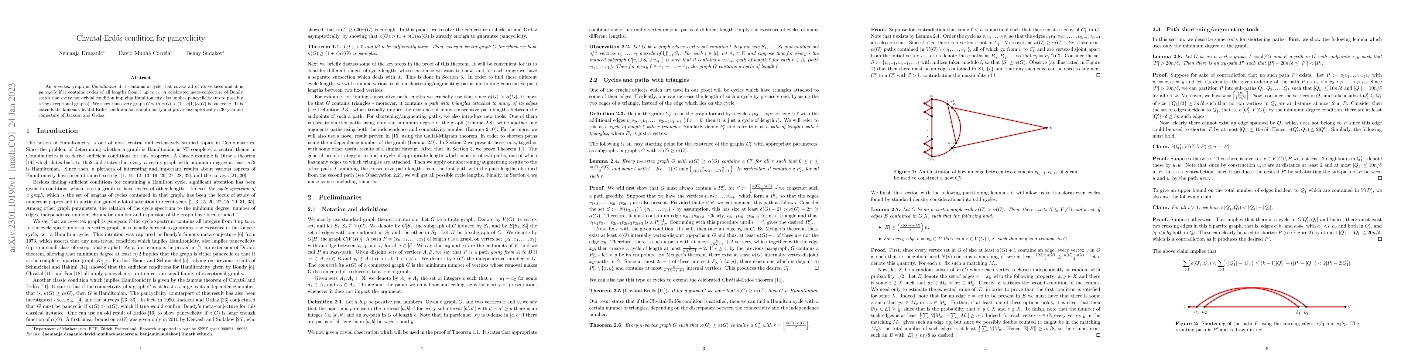 Thumbnail for Chv\'atal-Erd\H{o}s condition for pancyclicity