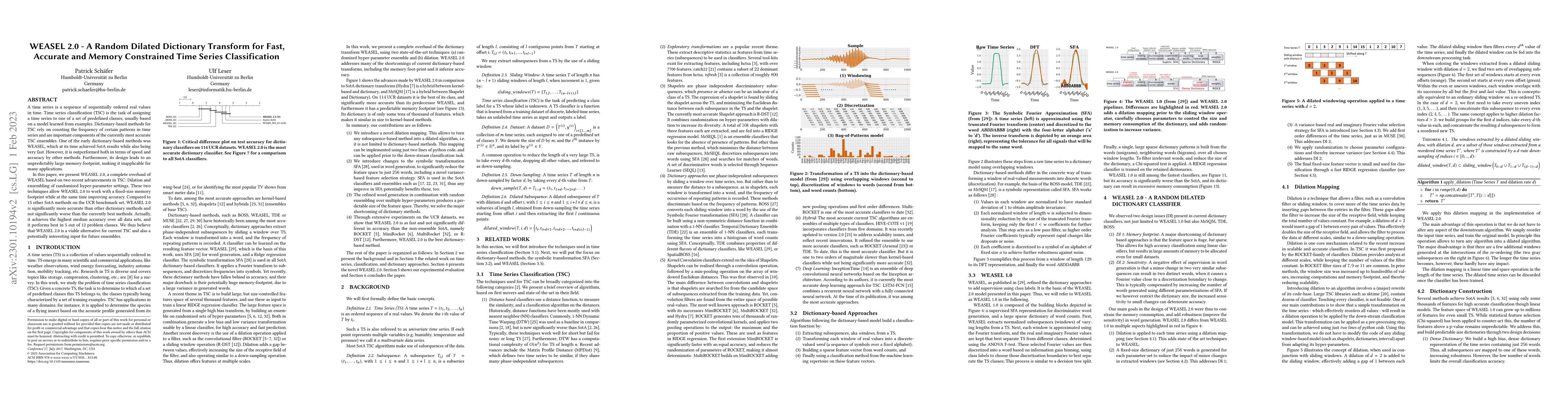 Thumbnail for WEASEL 2.0 -- A Random Dilated Dictionary Transform for Fast, Accurate
  and Memory Constrained Time Series Classification