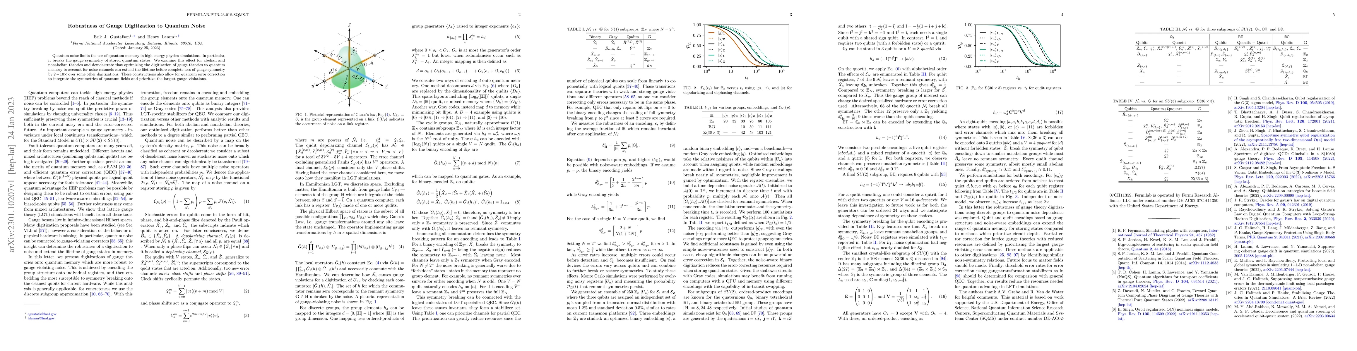 Thumbnail for Robustness of Gauge Digitization to Quantum Noise