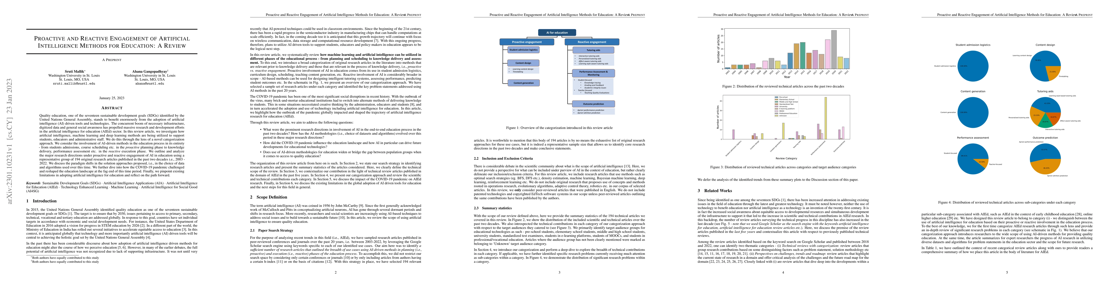 Thumbnail for Proactive and Reactive Engagement of Artificial Intelligence Methods for
  Education: A Review