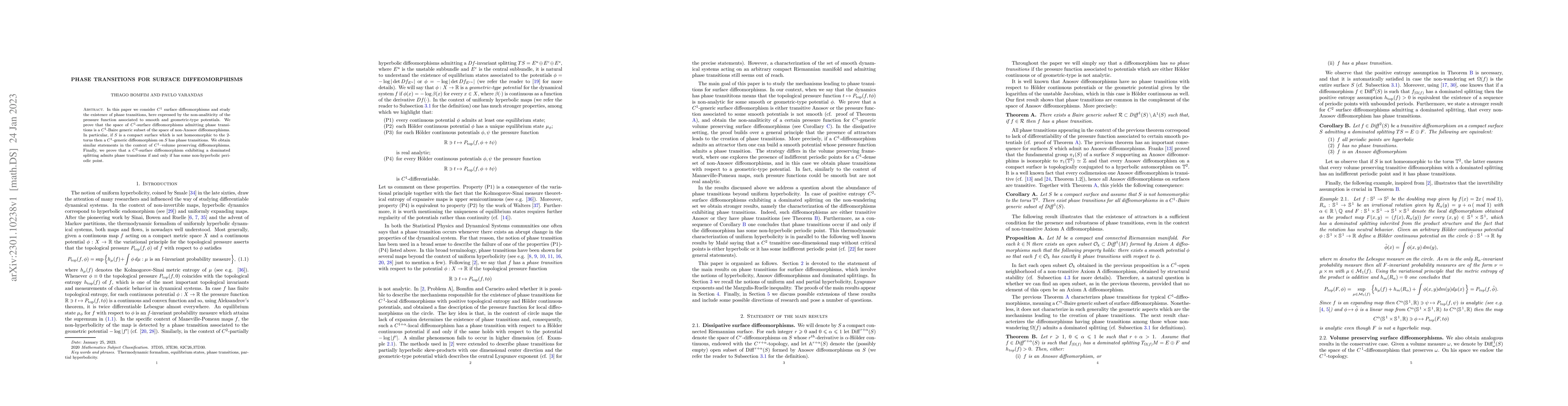 Thumbnail for Phase transitions for surface diffeomorphisms