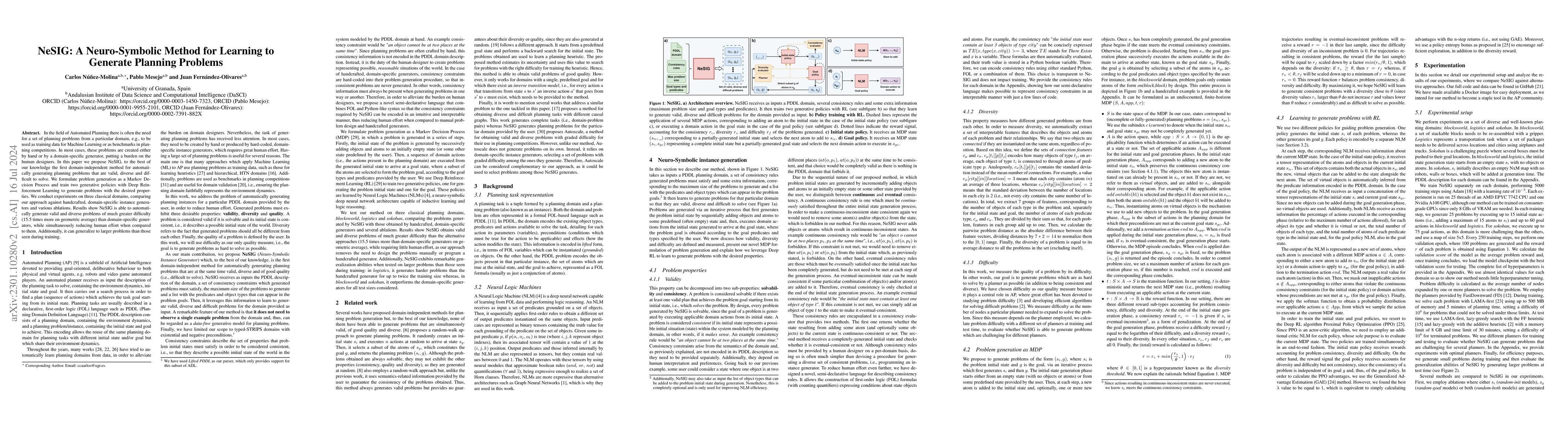 Thumbnail for NeSIG: A Neuro-Symbolic Method for Learning to Generate Planning
  Problems