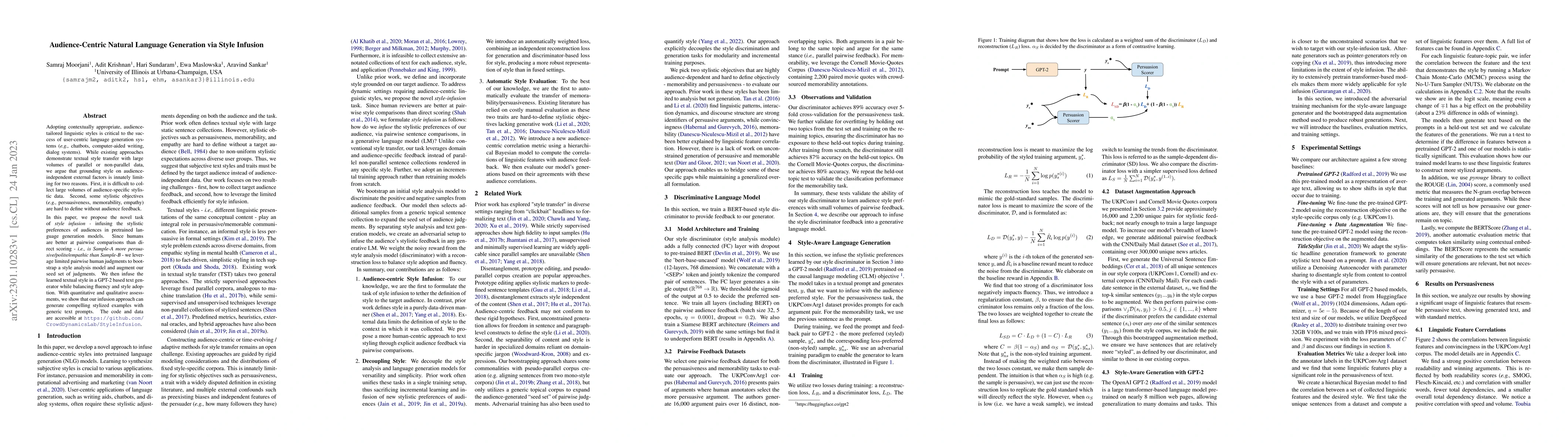 Thumbnail for Audience-Centric Natural Language Generation via Style Infusion
