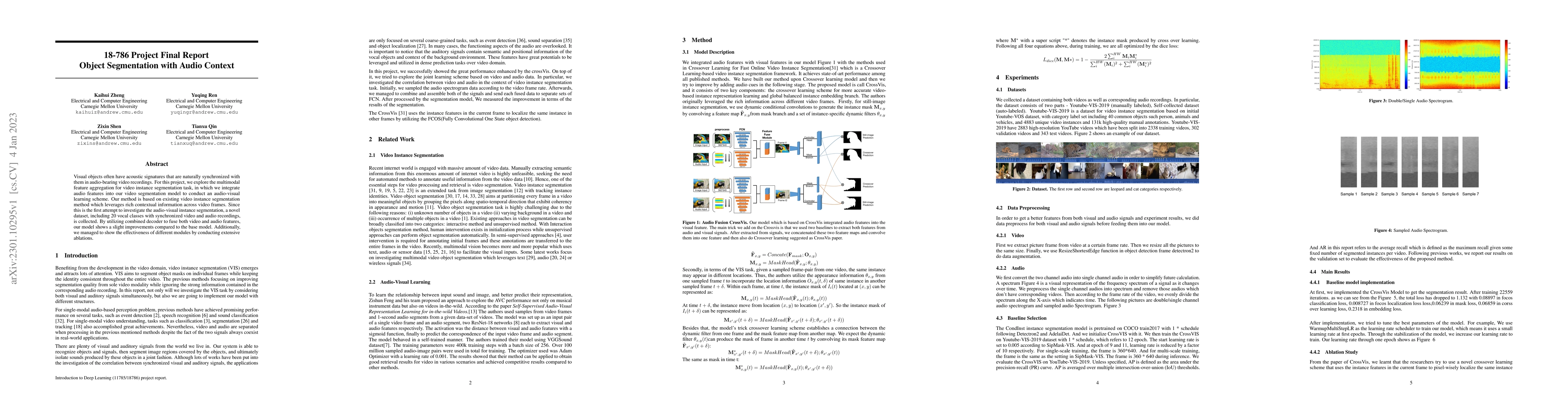 Thumbnail for Object Segmentation with Audio Context