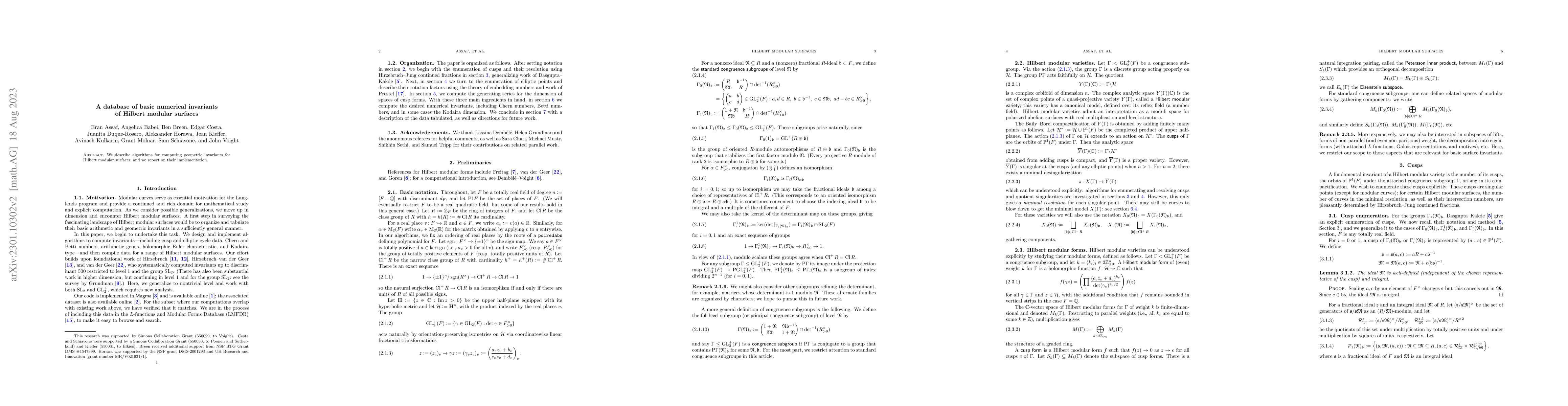 Thumbnail for A database of basic numerical invariants of Hilbert modular surfaces