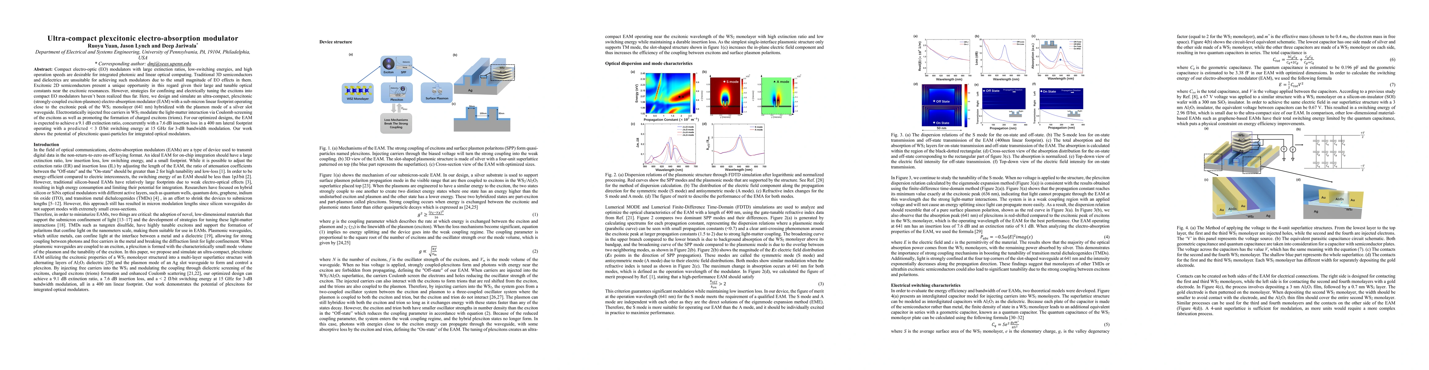 Thumbnail for Ultra-compact plexcitonic electro-absorption modulator