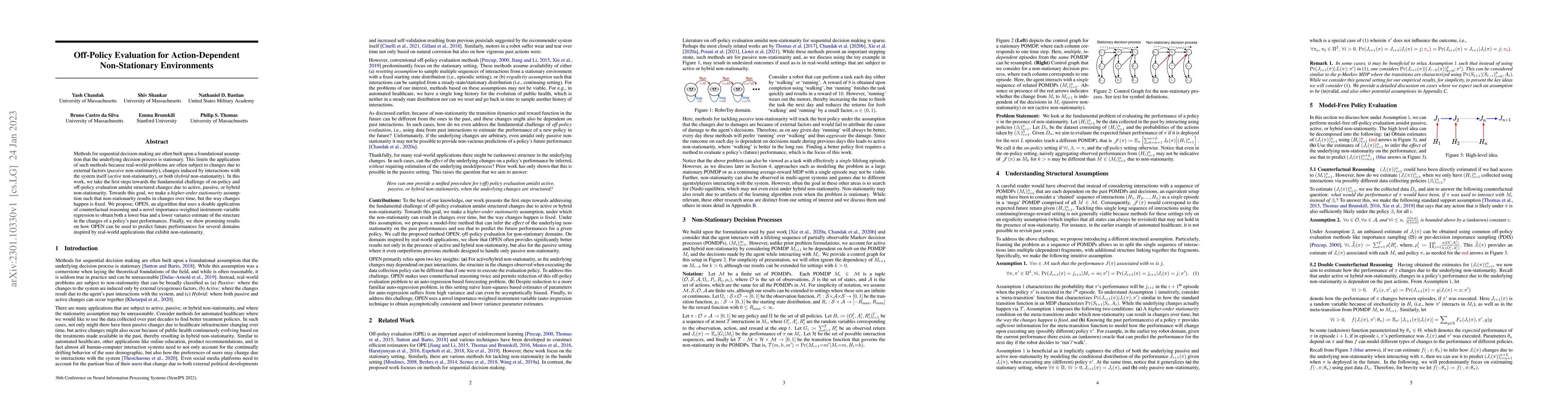 Thumbnail for Off-Policy Evaluation for Action-Dependent Non-Stationary Environments