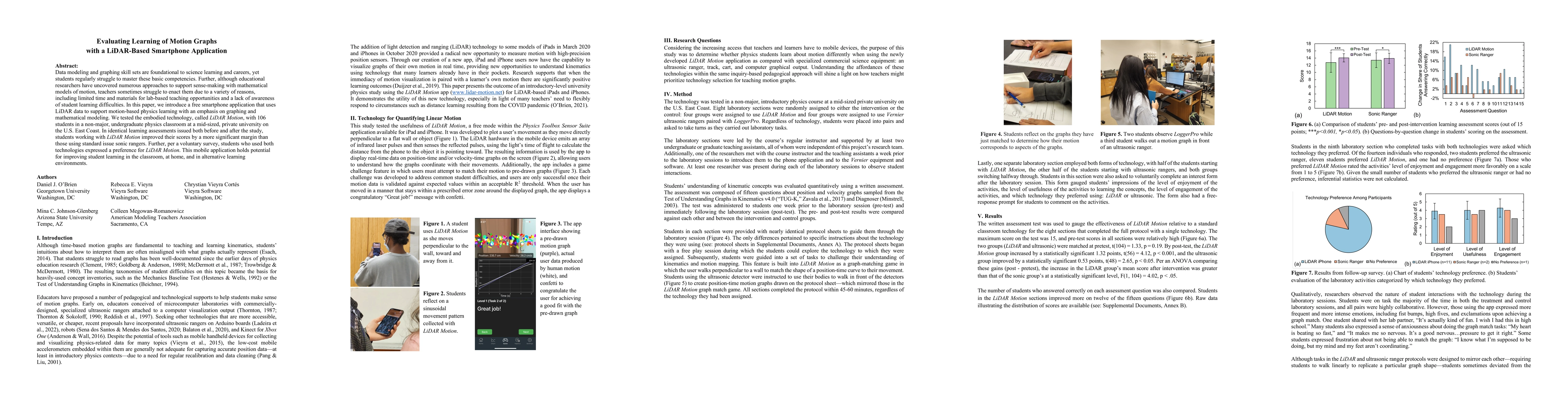 Thumbnail for Evaluating Learning of Motion Graphs with a LiDAR-Based Smartphone
  Application