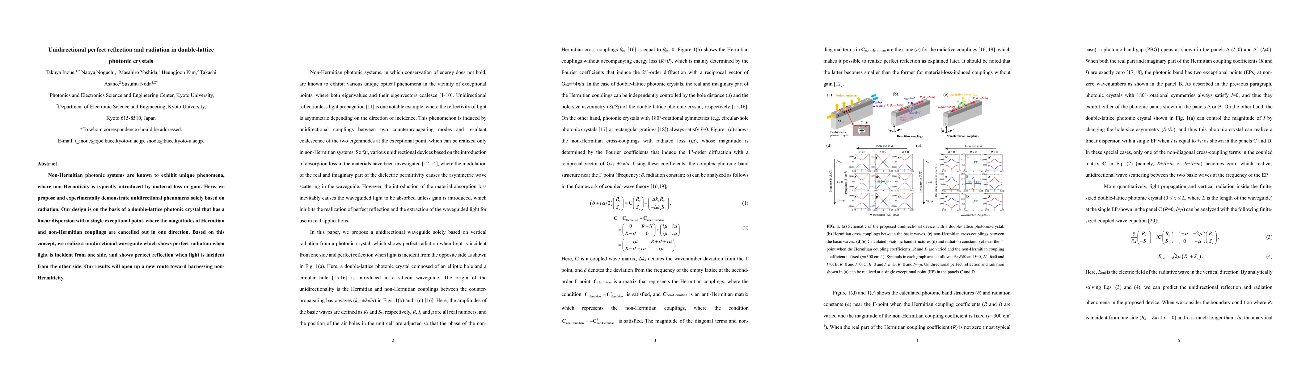 Thumbnail for Unidirectional perfect reflection and radiation in double-lattice
  photonic crystals