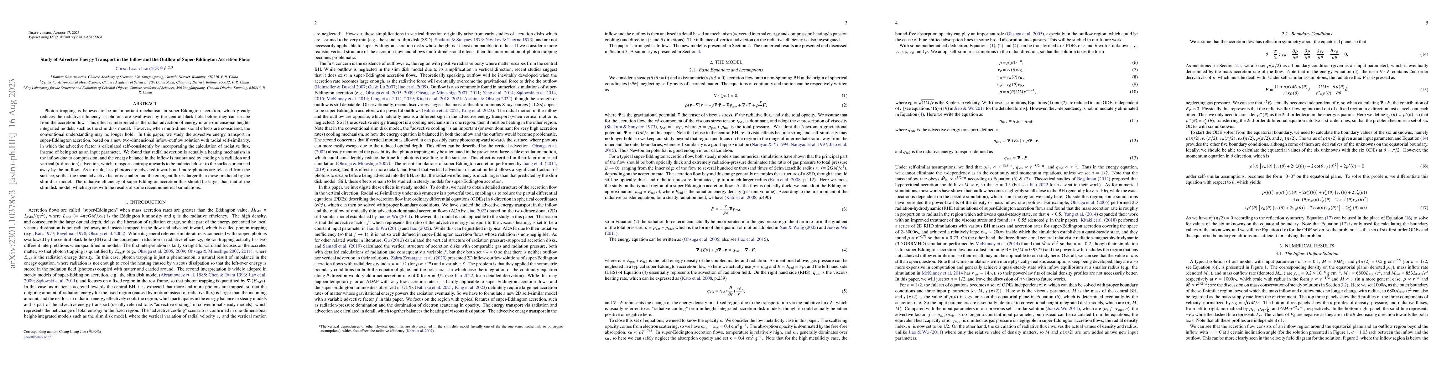 Thumbnail for Study of advective energy transport in the inflow and the outflow of
  super-Eddington accretion flows