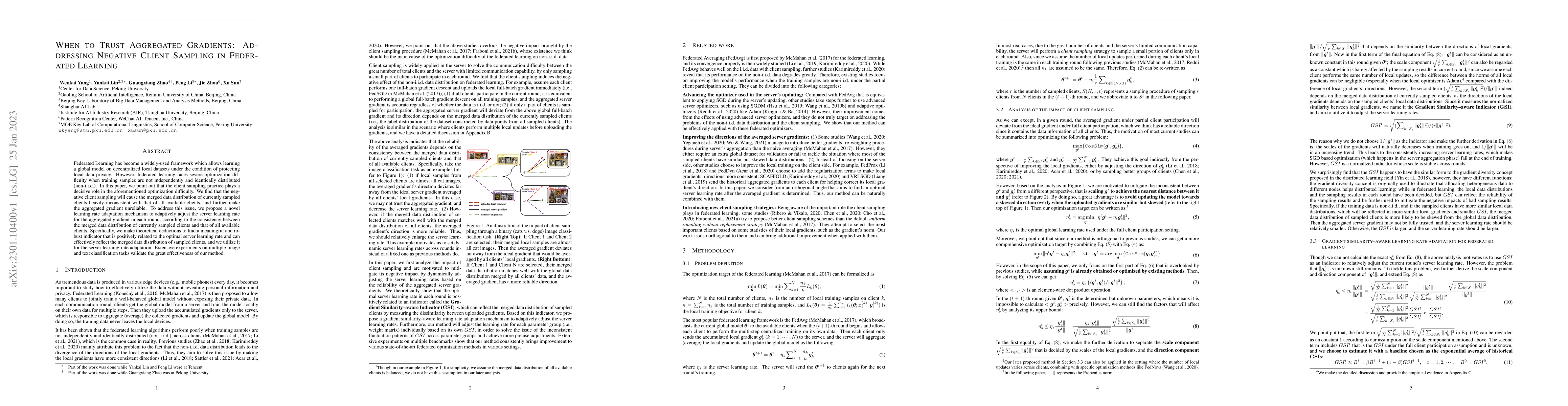 Thumbnail for When to Trust Aggregated Gradients: Addressing Negative Client Sampling
  in Federated Learning