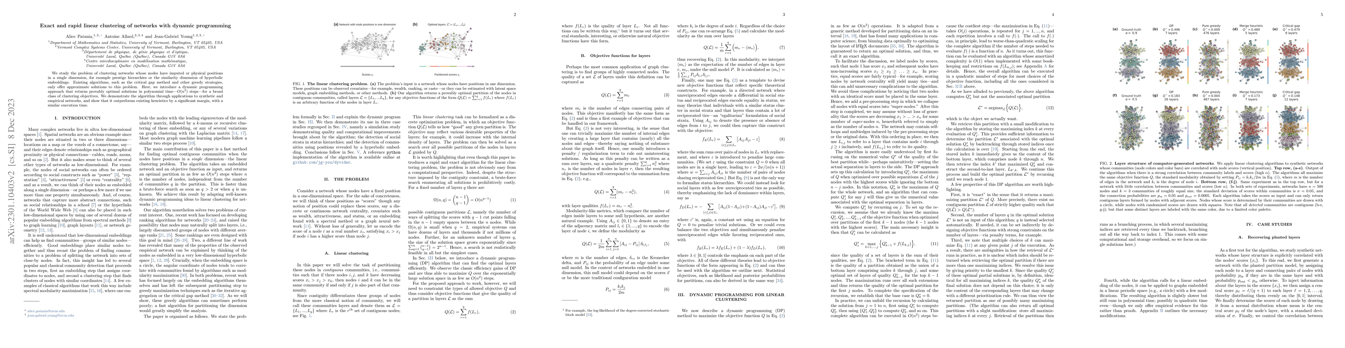 Thumbnail for Exact and rapid linear clustering of networks with dynamic programming