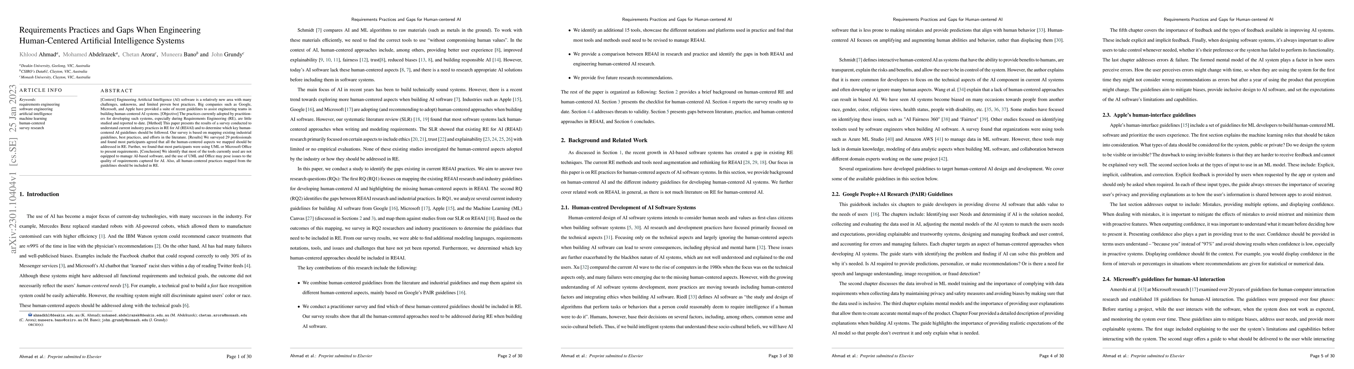 Thumbnail for Requirements Practices and Gaps When Engineering Human-Centered
  Artificial Intelligence Systems