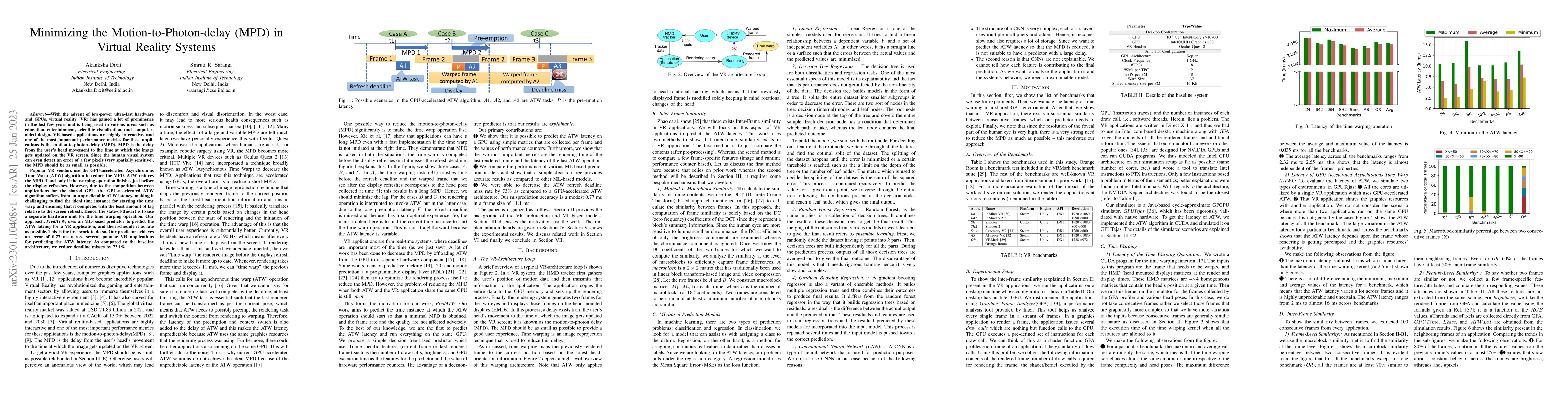 Thumbnail for Minimizing the Motion-to-Photon-delay (MPD) in Virtual Reality Systems