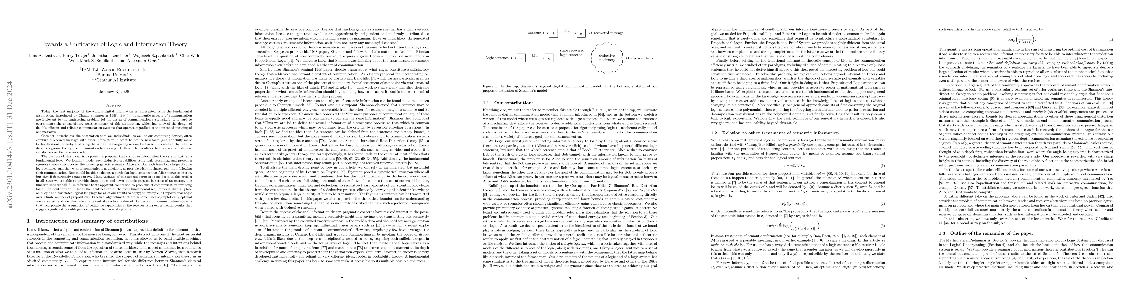 Thumbnail for Towards a Unification of Logic and Information Theory
