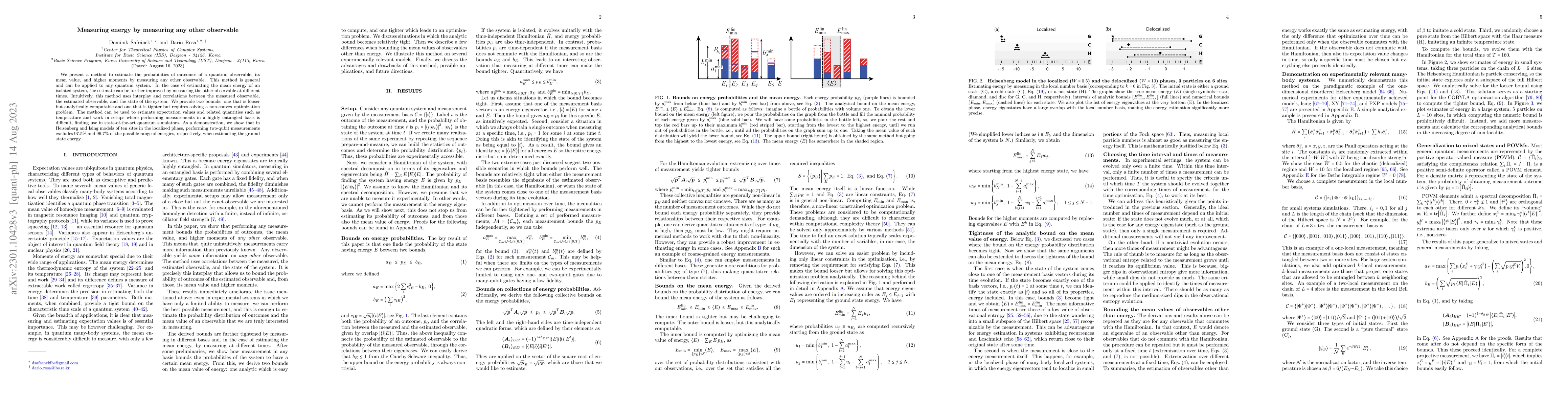 Thumbnail for Measuring energy by measuring any other observable