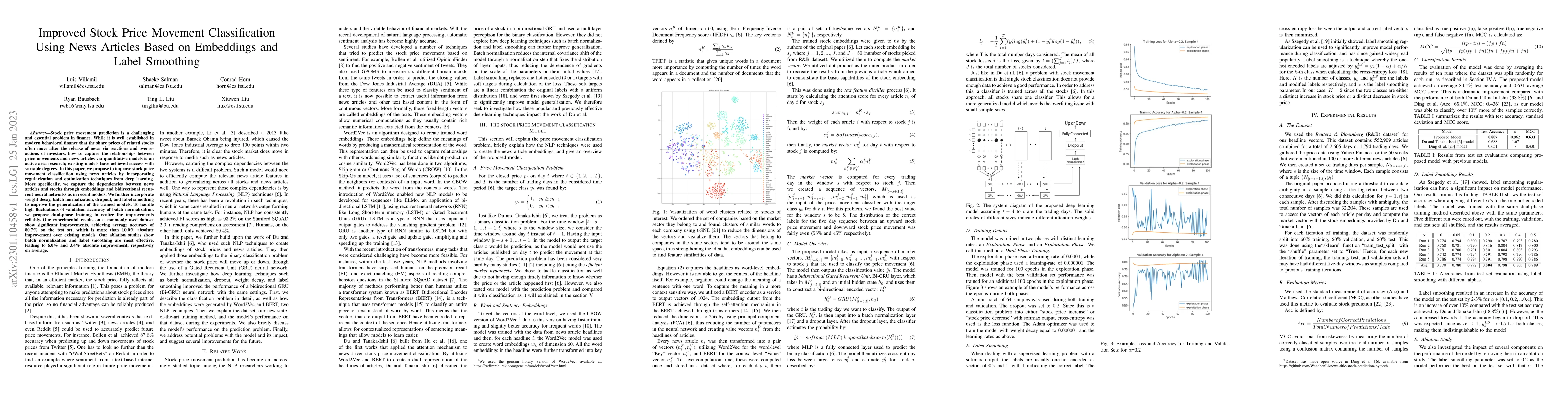Thumbnail for Improved Stock Price Movement Classification Using News Articles Based
  on Embeddings and Label Smoothing