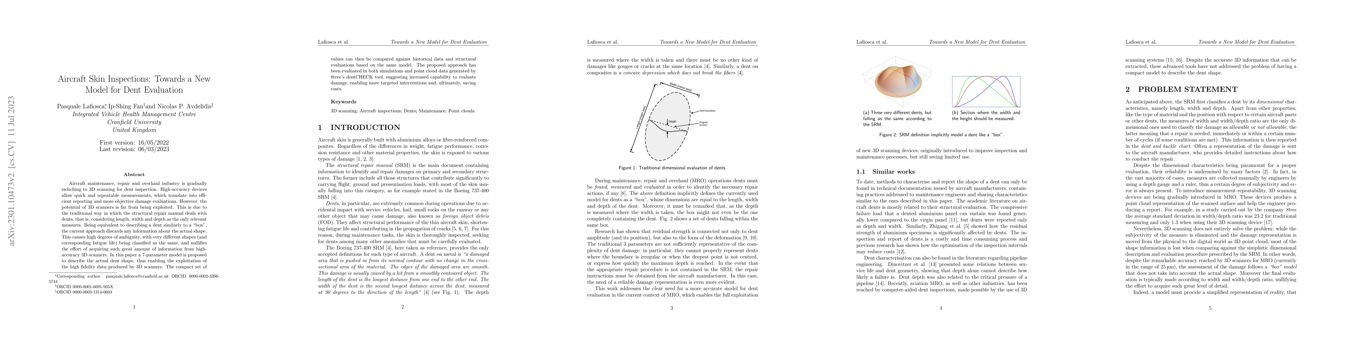 Thumbnail for Aircraft Skin Inspections: Towards a New Model for Dent Evaluation