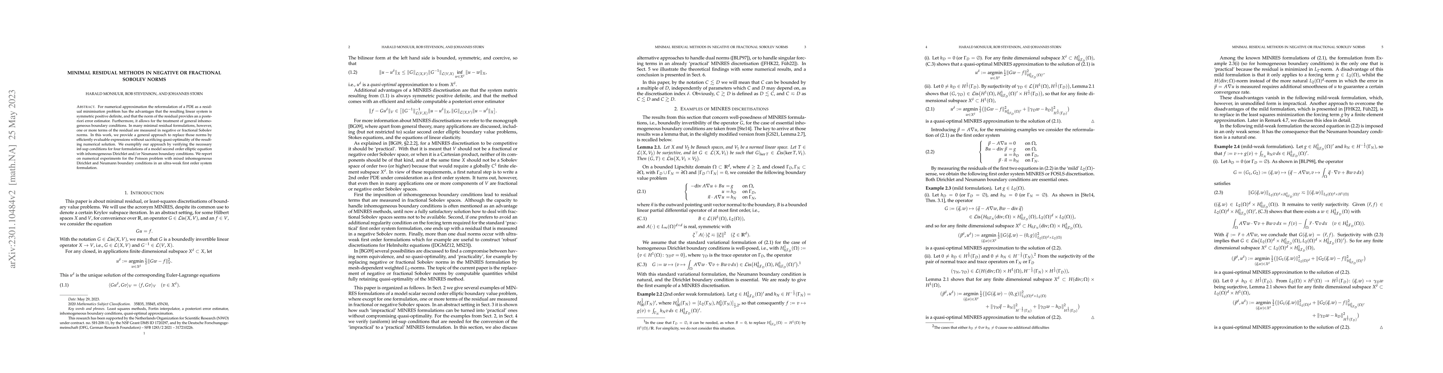 Thumbnail for Minimal residual methods in negative or fractional Sobolev norms