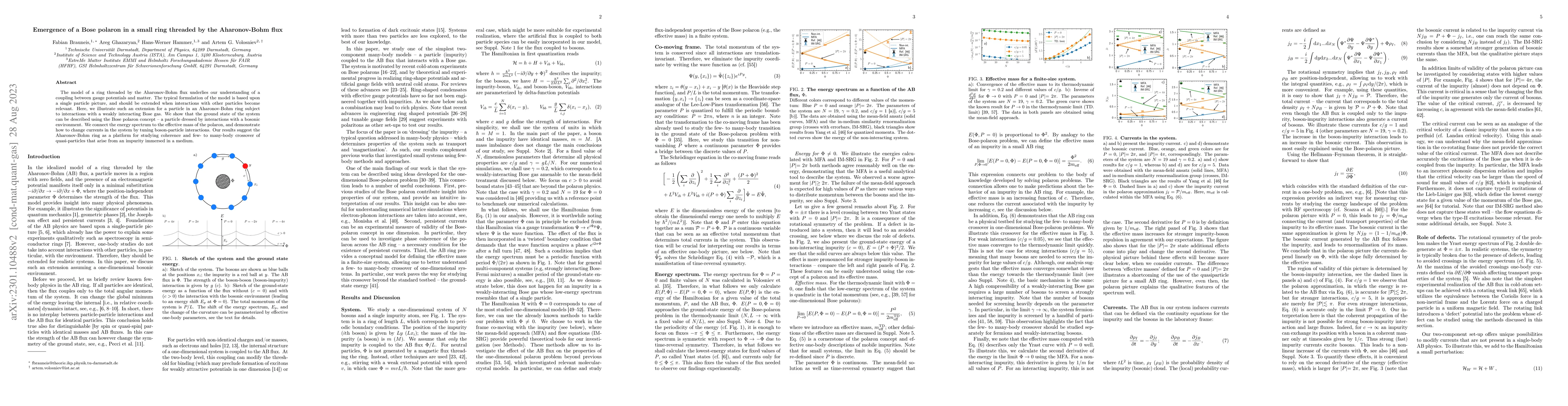 Thumbnail for Emergence of a Bose polaron in a small ring threaded by the
  Aharonov-Bohm flux