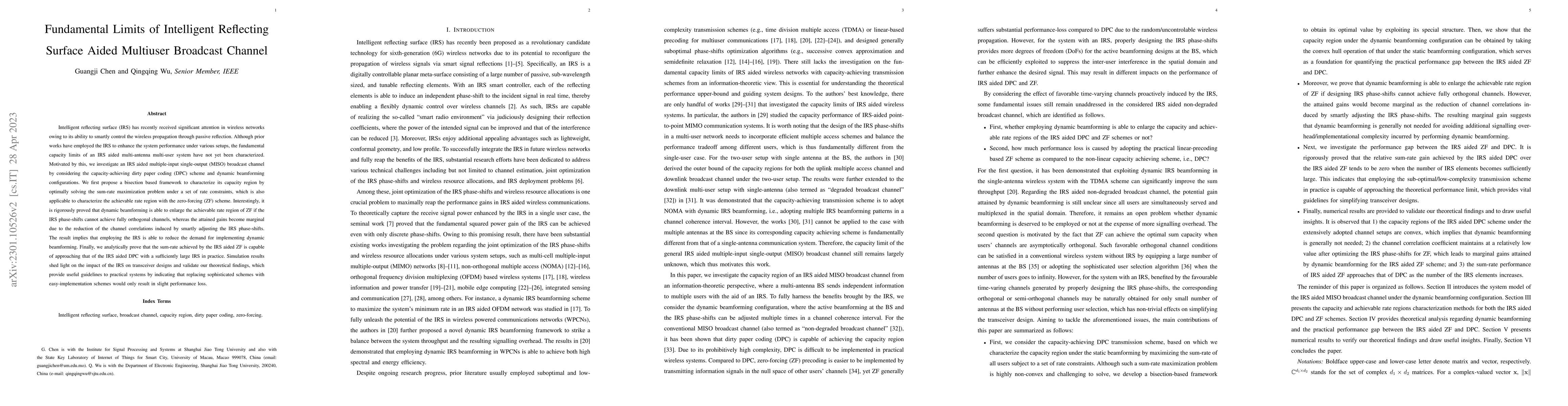Thumbnail for Fundamental Limits of Intelligent Reflecting Surface Aided Multiuser
  Broadcast Channel