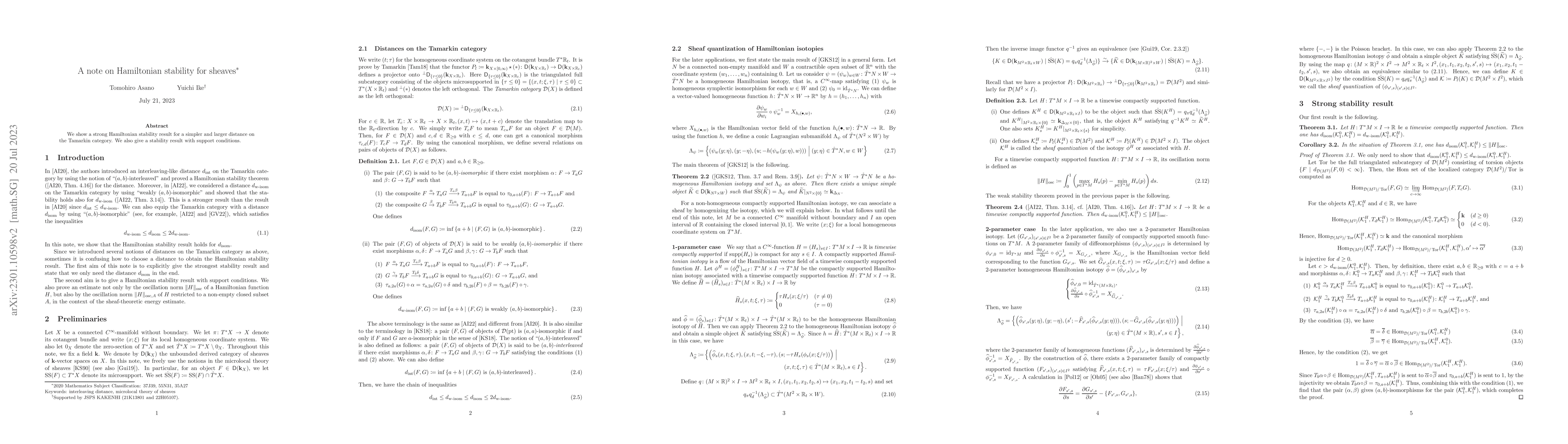 Thumbnail for A note on Hamiltonian stability for sheaves