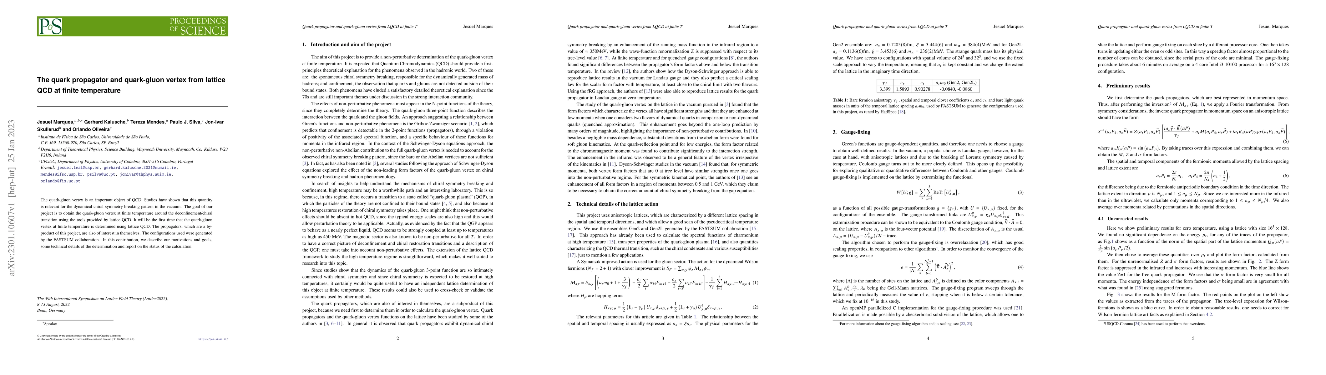 Thumbnail for The quark propagator and quark-gluon vertex from lattice QCD at finite
  temperature
