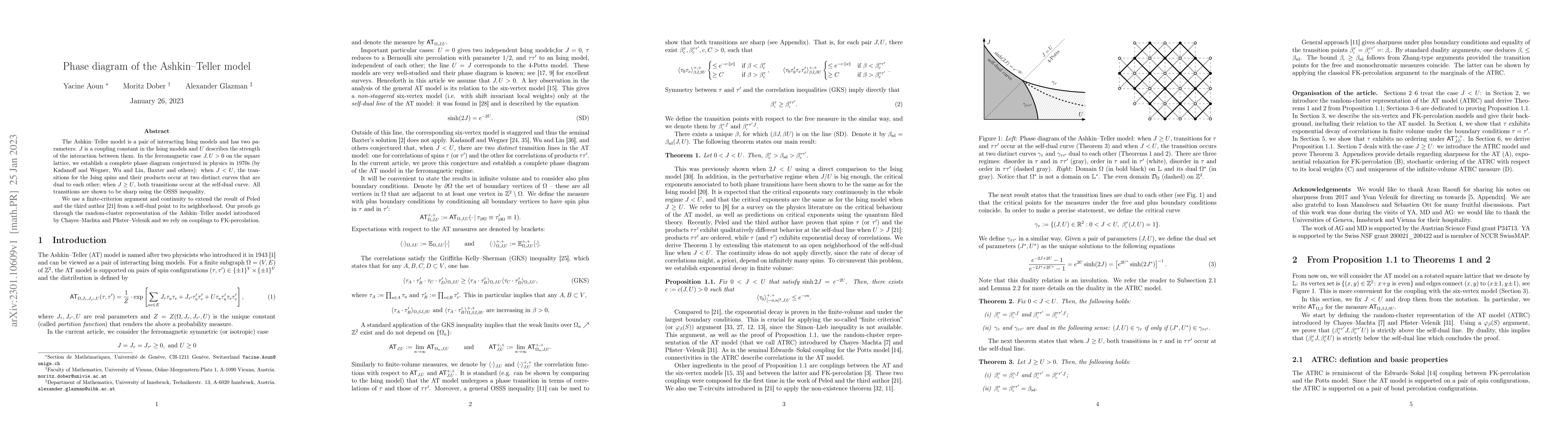 Thumbnail for Phase diagram of the Ashkin-Teller model