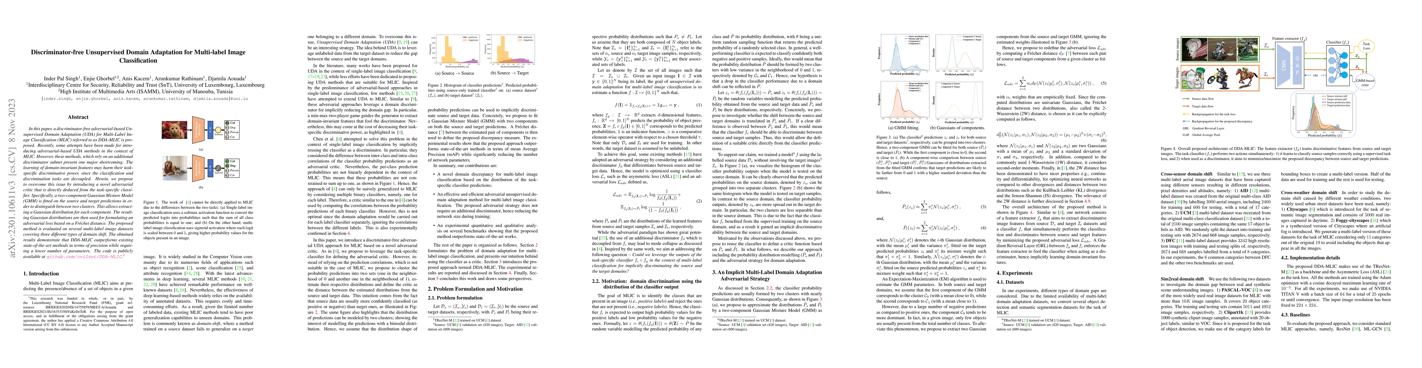 Thumbnail for Discriminator-free Unsupervised Domain Adaptation for Multi-label Image
  Classification