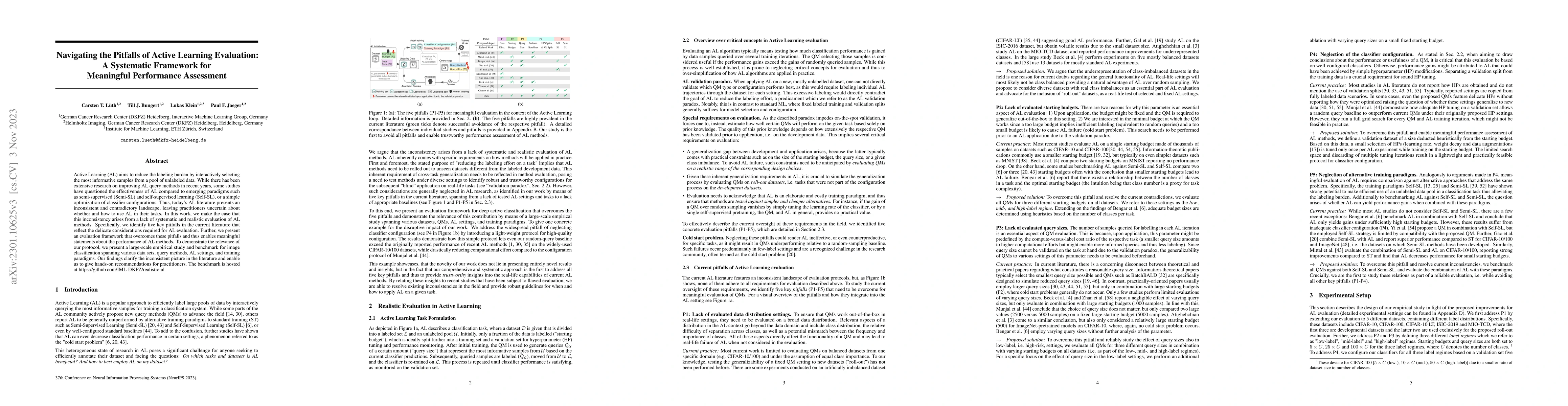 Thumbnail for Navigating the Pitfalls of Active Learning Evaluation: A Systematic
  Framework for Meaningful Performance Assessment