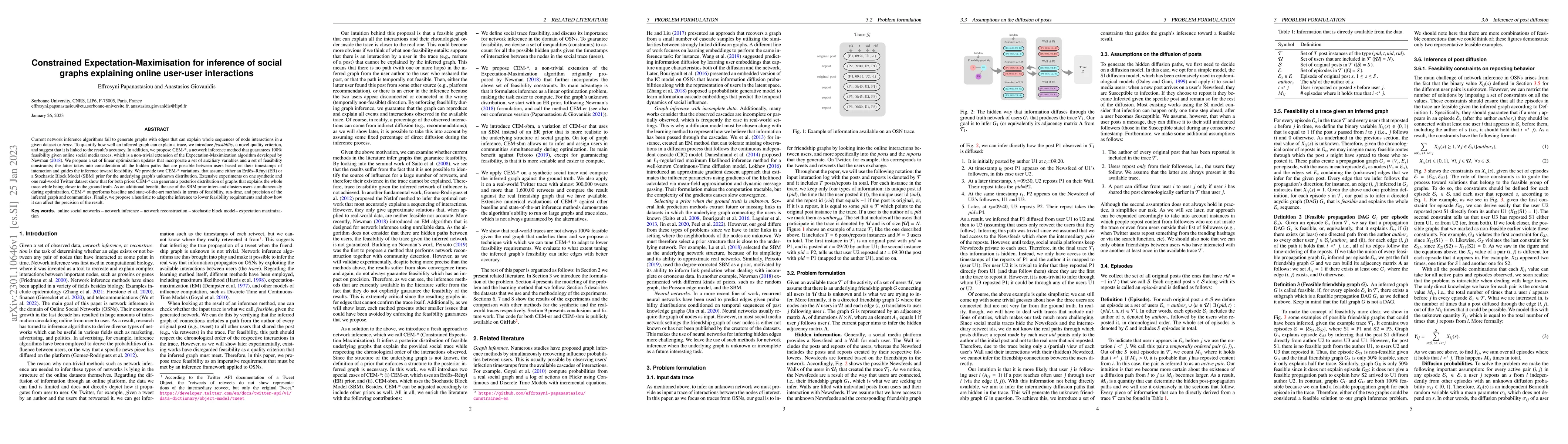 Thumbnail for Constrained Expectation-Maximisation for inference of social graphs
  explaining online user-user interactions