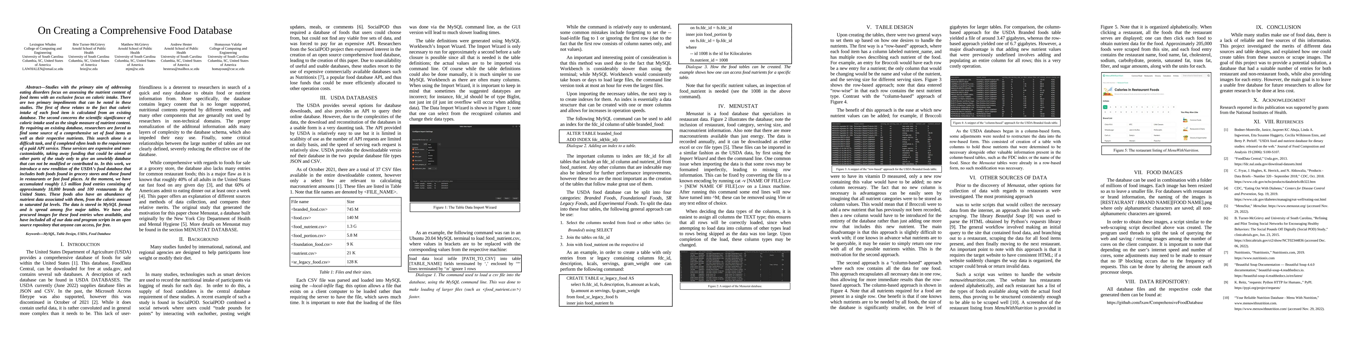 Thumbnail for On Creating a Comprehensive Food Database