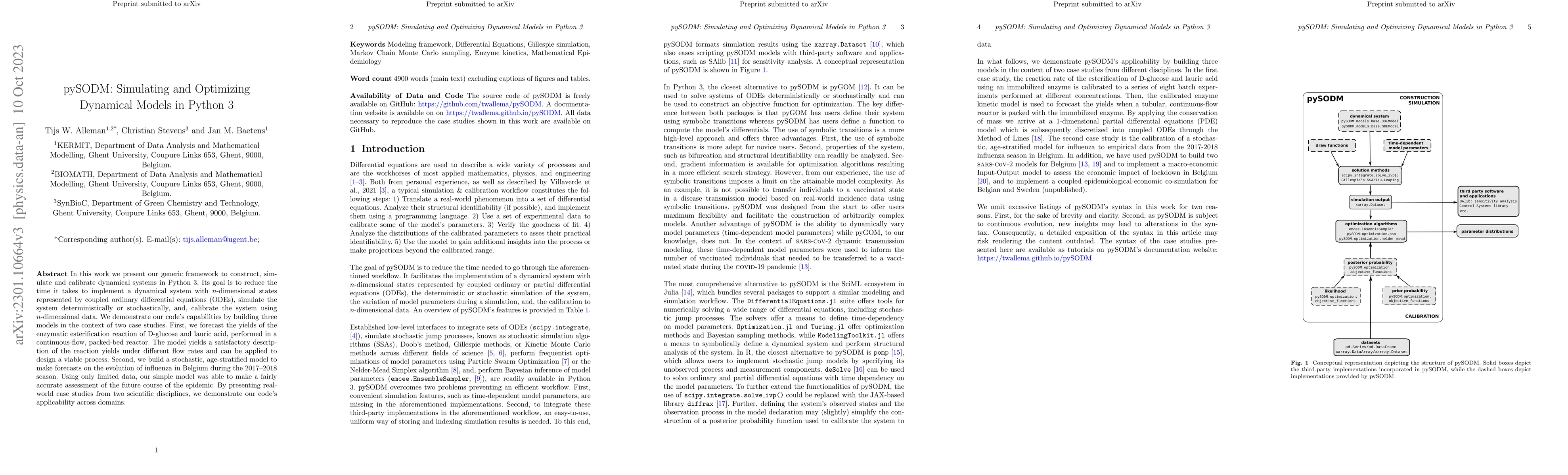 Thumbnail for pySODM: Simulating and Optimizing Dynamical Models in Python 3