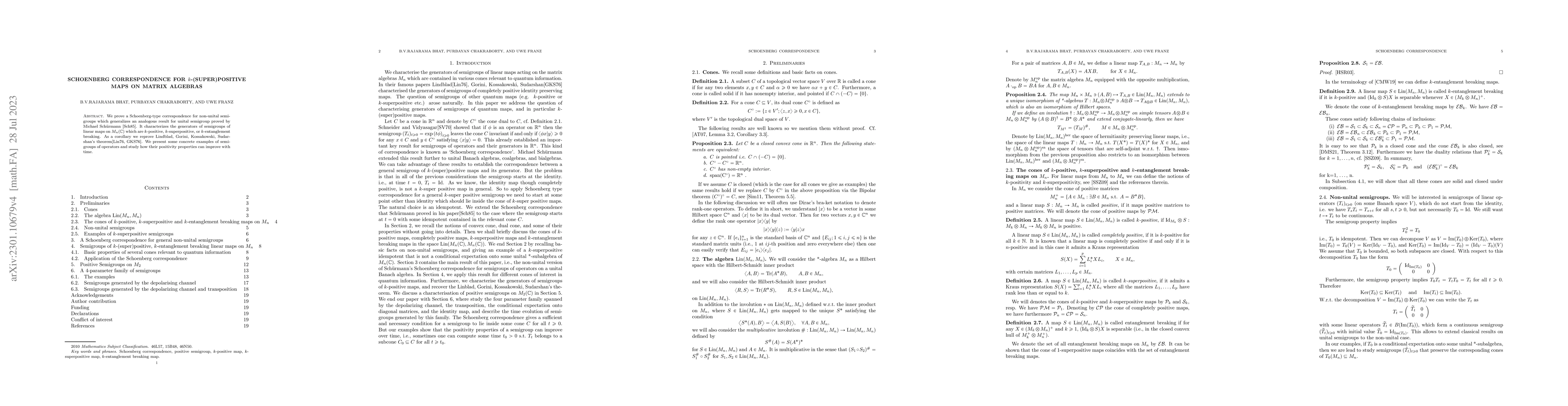 Thumbnail for Schoenberg Correspondence for $k$-(Super)Positive Maps on Matrix
  Algebras